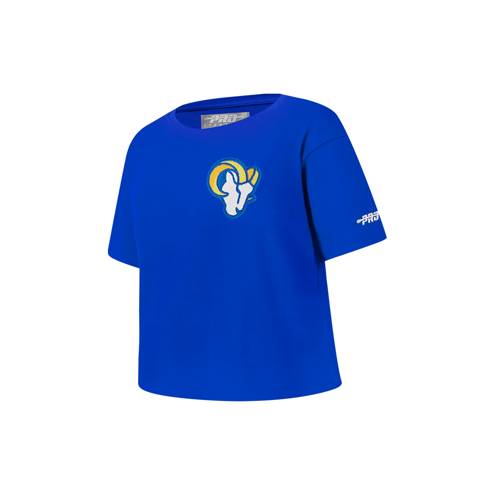 NFL LOS ANGELES RAMS CLASSIC LITTLE GIRLS SHORT SLEEVE BOXY TEE (ROYAL BLUE) - Image 2