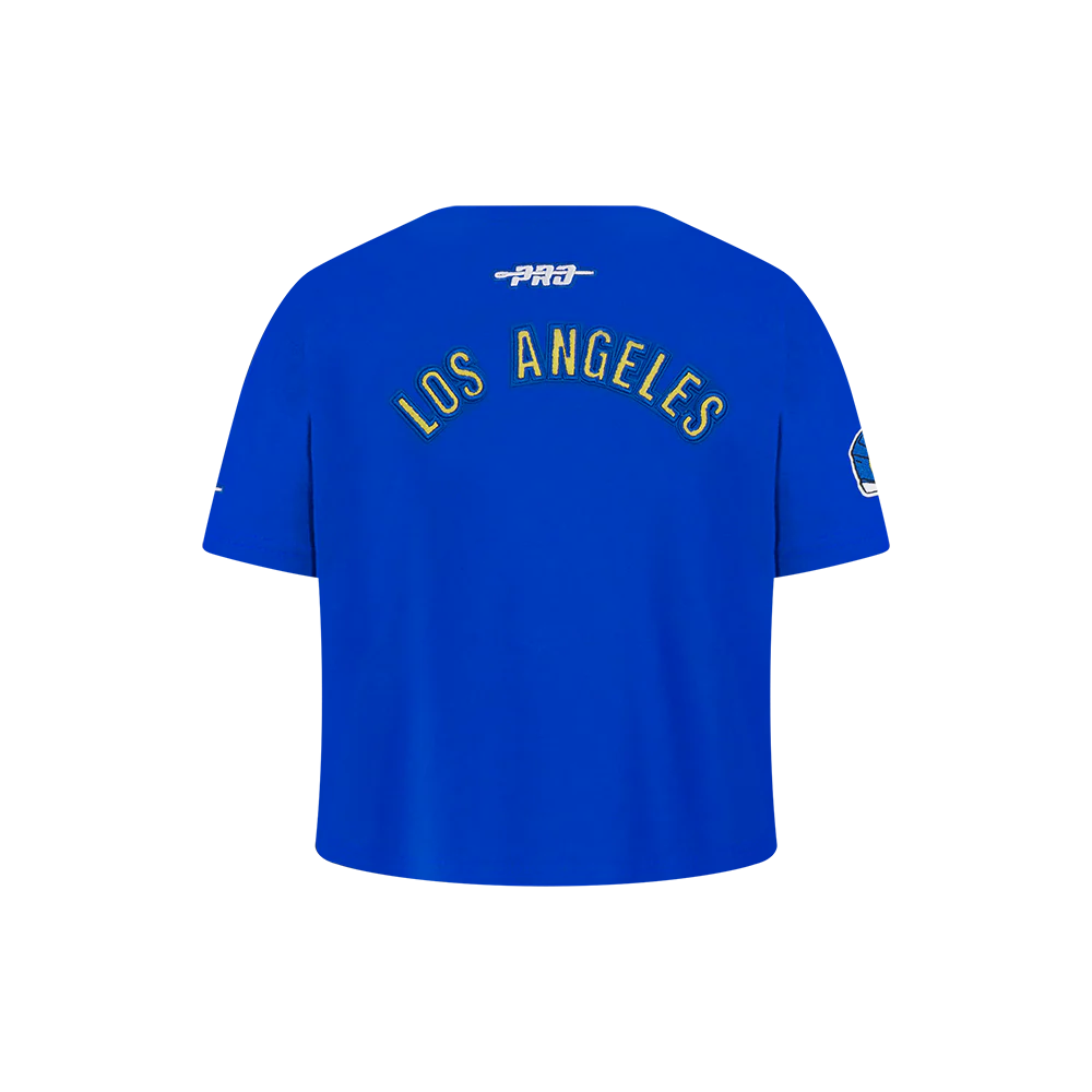 NFL LOS ANGELES RAMS CLASSIC LITTLE GIRLS SHORT SLEEVE BOXY TEE (ROYAL BLUE) - Image 3