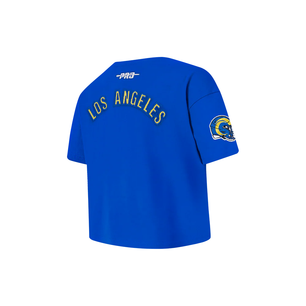 NFL LOS ANGELES RAMS CLASSIC LITTLE GIRLS SHORT SLEEVE BOXY TEE (ROYAL BLUE) - Image 4