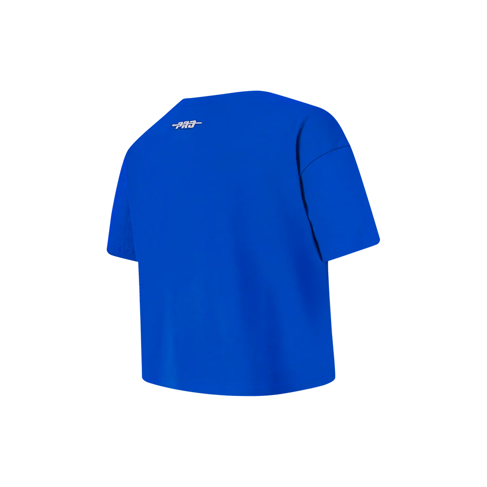 NFL LOS ANGELES RAMS RETRO CLASSIC LITTLE GIRLS SHORT SLEEVE BOXY TEE (ROYAL BLUE) - Image 4