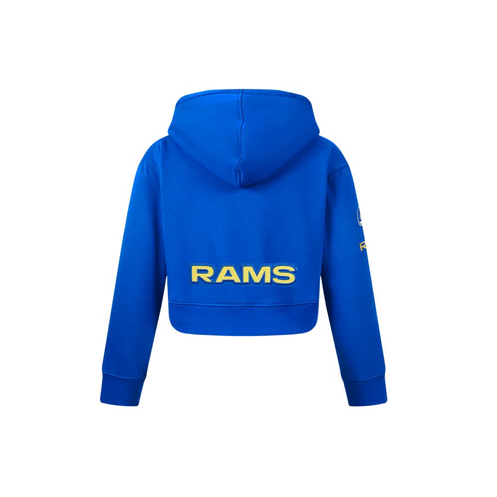 NFL LOS ANGELES RAMS CLASSIC LITTLE GIRLS  FLEECE FULL ZIP HOODIE (ROYAL BLUE) - Image 3