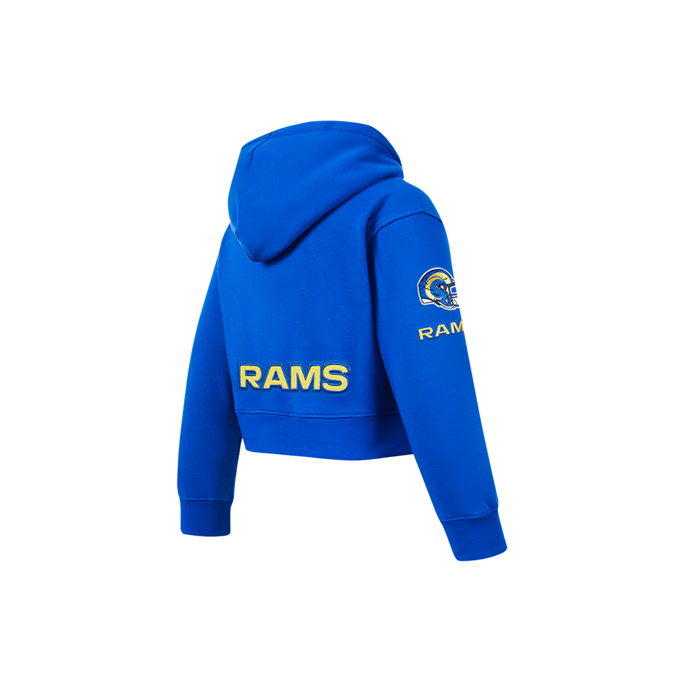 NFL LOS ANGELES RAMS CLASSIC LITTLE GIRLS  FLEECE FULL ZIP HOODIE (ROYAL BLUE) - Image 4