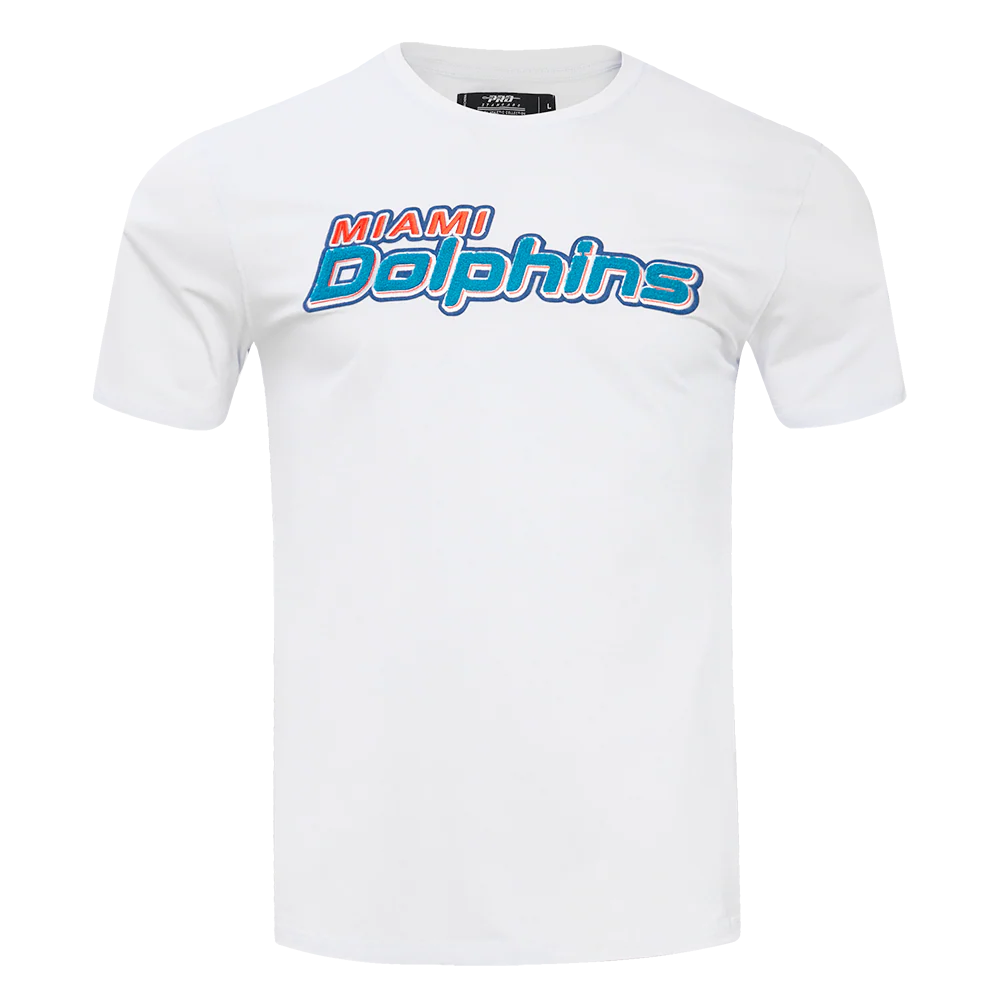 NFL MIAMI DOLPHINS CLASSIC CHENILLE MEN'S TEE (WHITE)