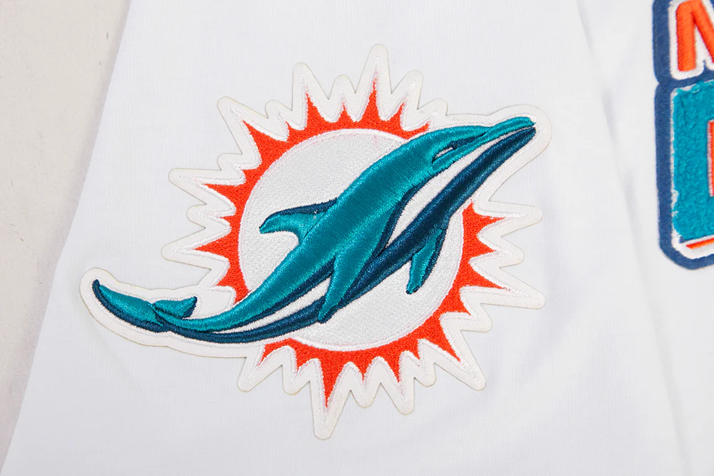 NFL MIAMI DOLPHINS CLASSIC CHENILLE MEN'S TEE (WHITE) - Image 7