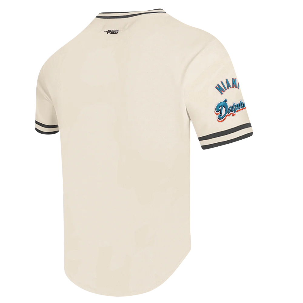 NFL MIAMI DOLPHINS RETRO CLASSIC MEN'S TEE (EGGSHELL/ BLACK) - Image 4