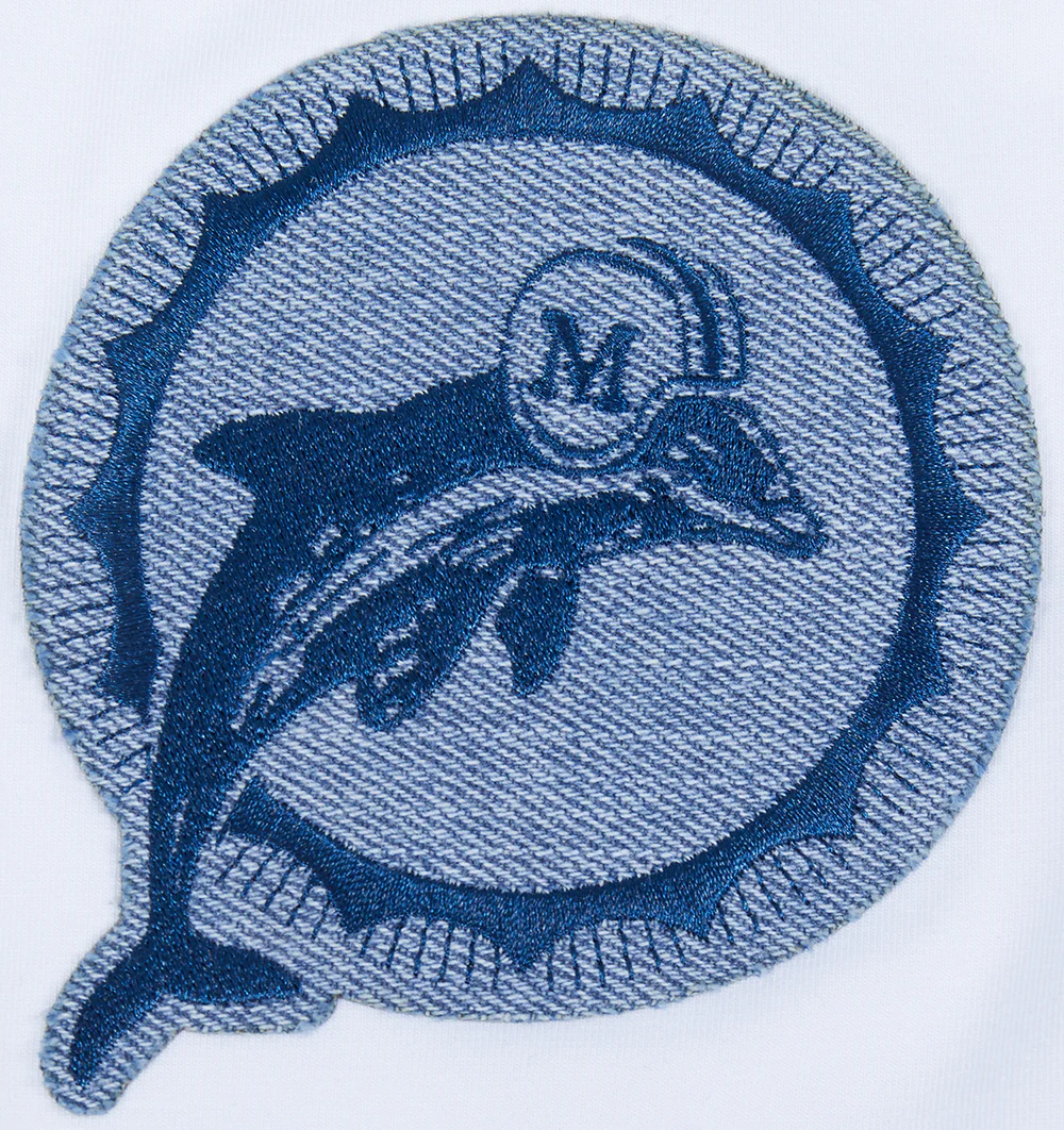 NFL MIAMI DOLPHINS VARSITY BLUES MEN'S TEE (WHITE) - Image 6