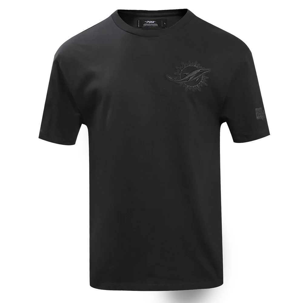 NFL MIAMI DOLPHINS NEUTRAL DROP SHOULDER MEN'S TEE (BLACK)
