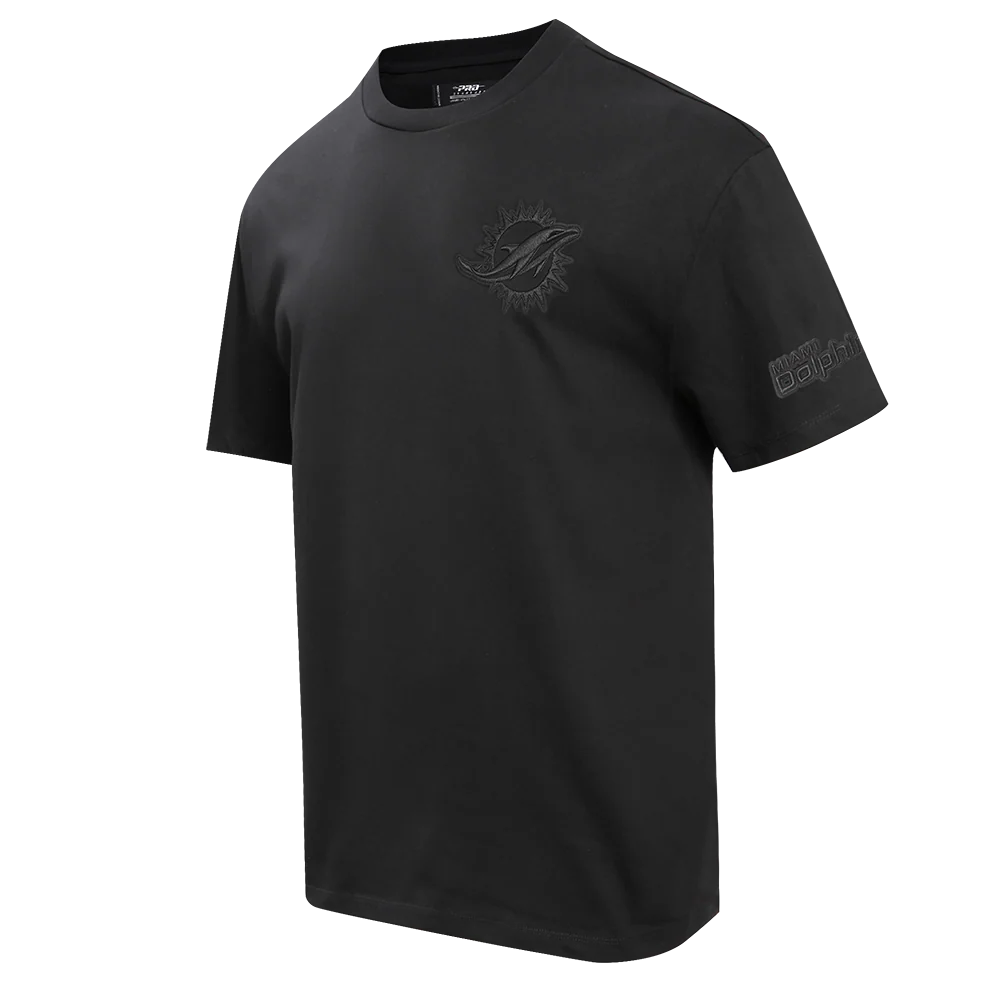 NFL MIAMI DOLPHINS NEUTRAL DROP SHOULDER MEN'S TEE (BLACK) - Image 2