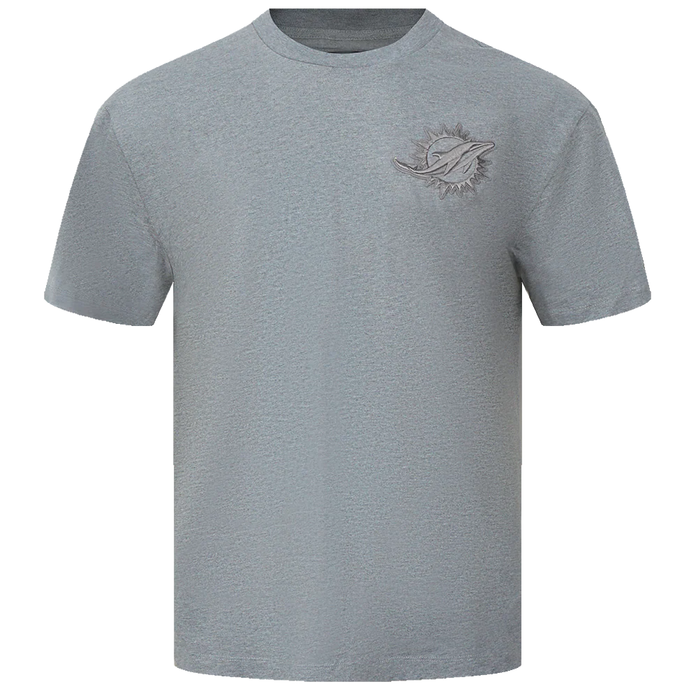 NFL MIAMI DOLPHINS NEUTRAL MEN'S DROP SHOULDER TEE (DARK HEATHER GRAY)
