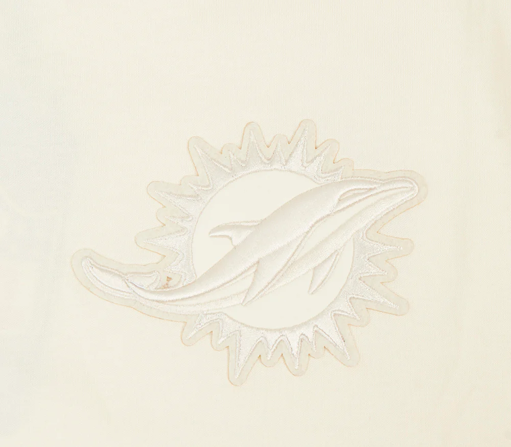 NFL MIAMI DOLPHINS NEUTRAL MEN'S DROP SHOULDER TEE (EGGSHELL) - Image 5