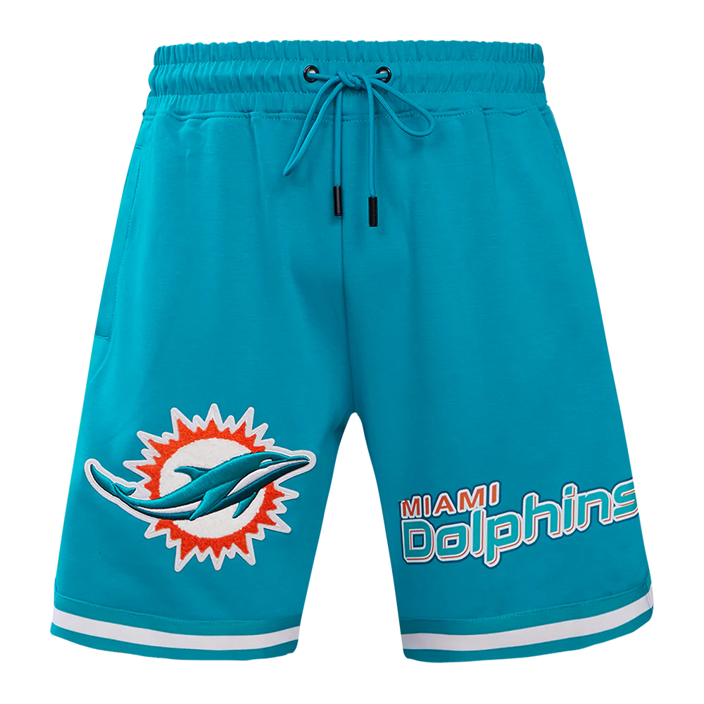 NFL MIAMI DOLPHINS CLASSIC CHENILLE DOUBLE KNIT SHORT (TEAL)