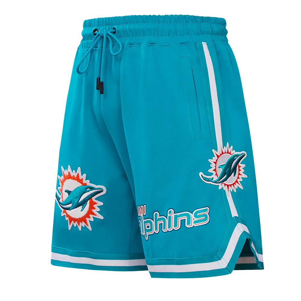 NFL MIAMI DOLPHINS CLASSIC CHENILLE DOUBLE KNIT SHORT (TEAL) - Image 2