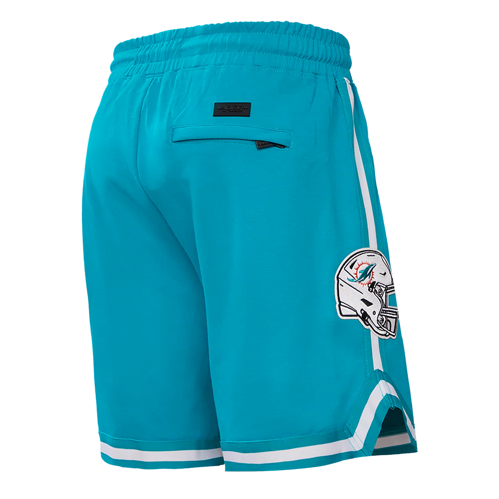 NFL MIAMI DOLPHINS CLASSIC CHENILLE DOUBLE KNIT SHORT (TEAL) - Image 3