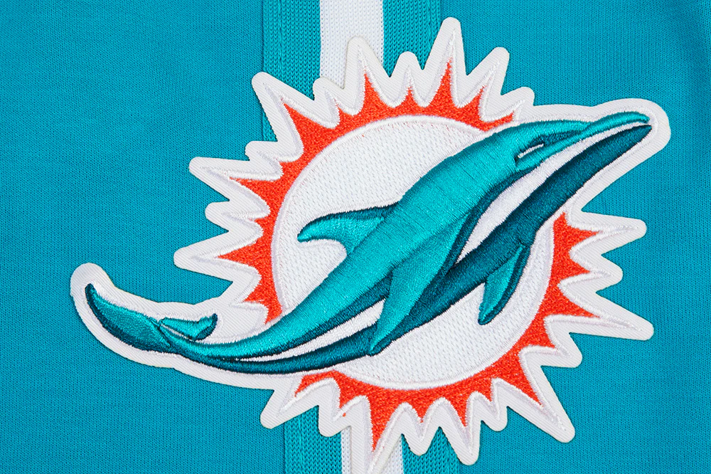 NFL MIAMI DOLPHINS CLASSIC CHENILLE DOUBLE KNIT SHORT (TEAL) - Image 5