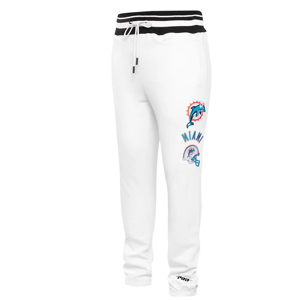 NFL MIAMI DOLPHINS RETRO CLASSIC MEN'S SWEATPANT (WHITE/BLACK)