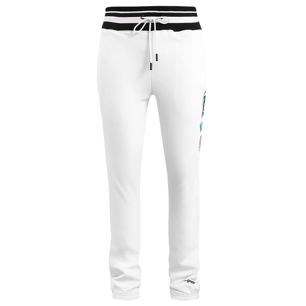 NFL MIAMI DOLPHINS RETRO CLASSIC MEN'S SWEATPANT (WHITE/BLACK) - Image 2
