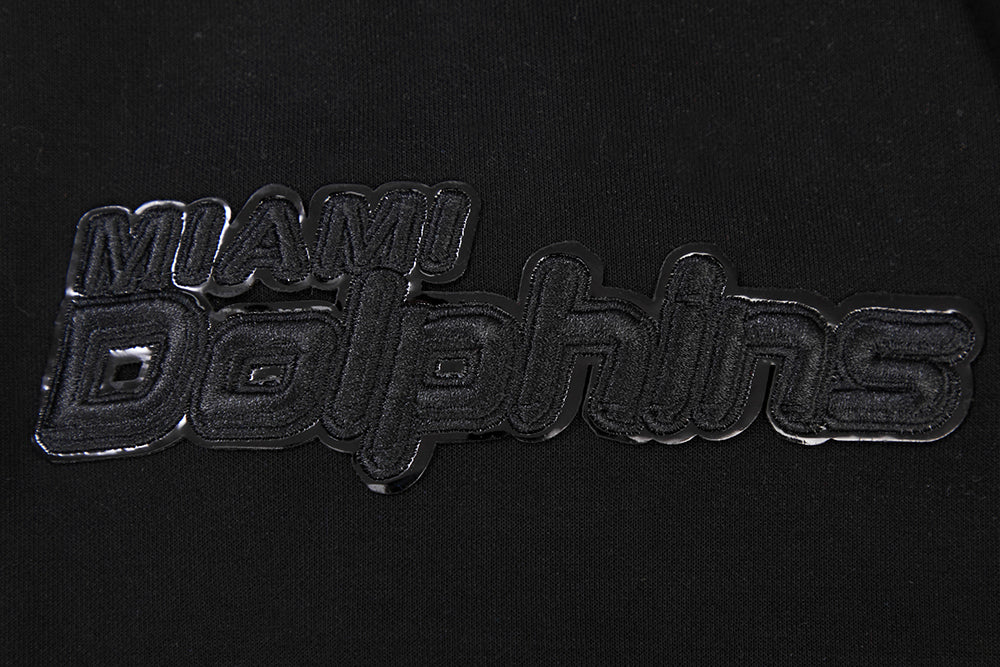 NFL MIAMI DOLPHINS TRIPLE BLACK MEN'S DK FZ HOODIE (TRIPLE BLACK) - Image 7
