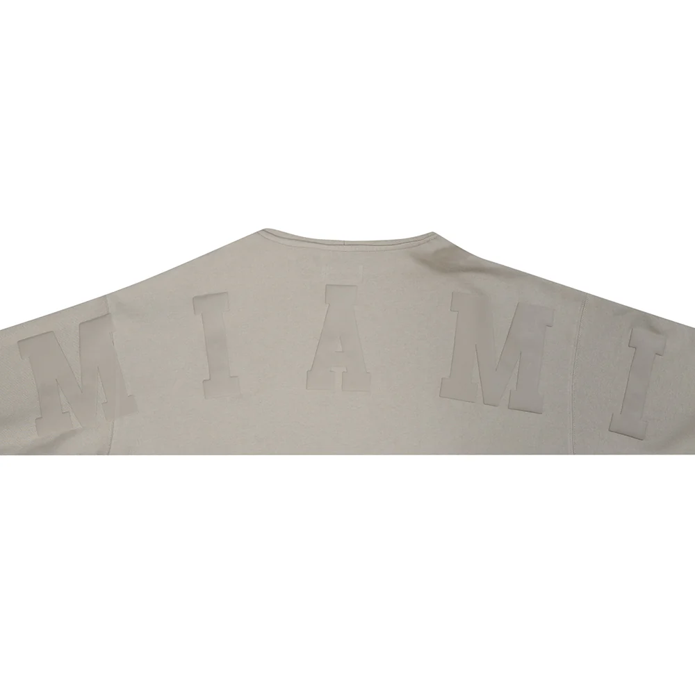 NFL MIAMI DOLPHINS WINGSPAN MEN'S DROP SHOULDER FLC PO HOODIE (TAUPE) - Image 8