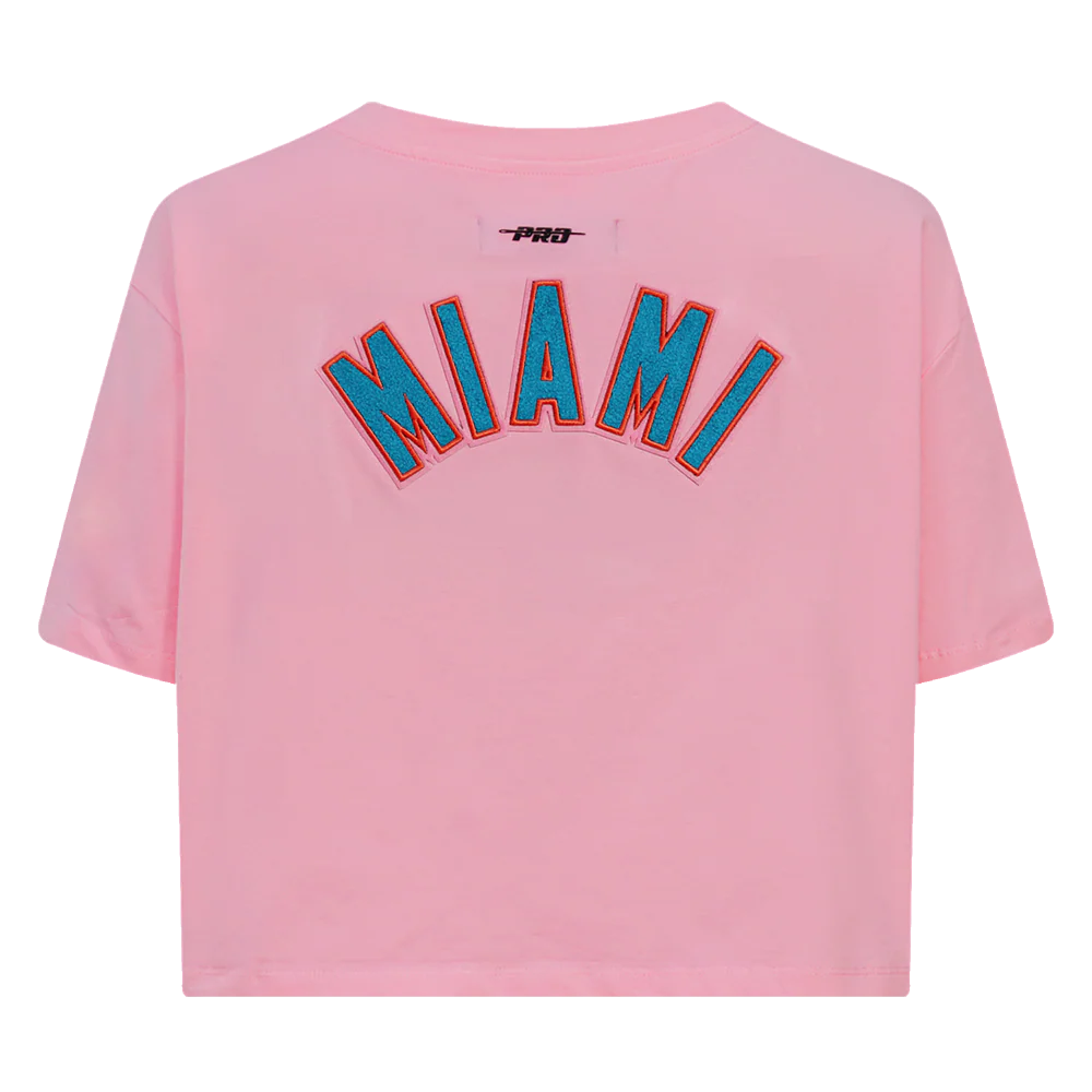 NFL MIAMI DOLPHINS CLASSIC WOMEN'S SINGLE JERSEY BOXY TEE (PINK) - Image 4