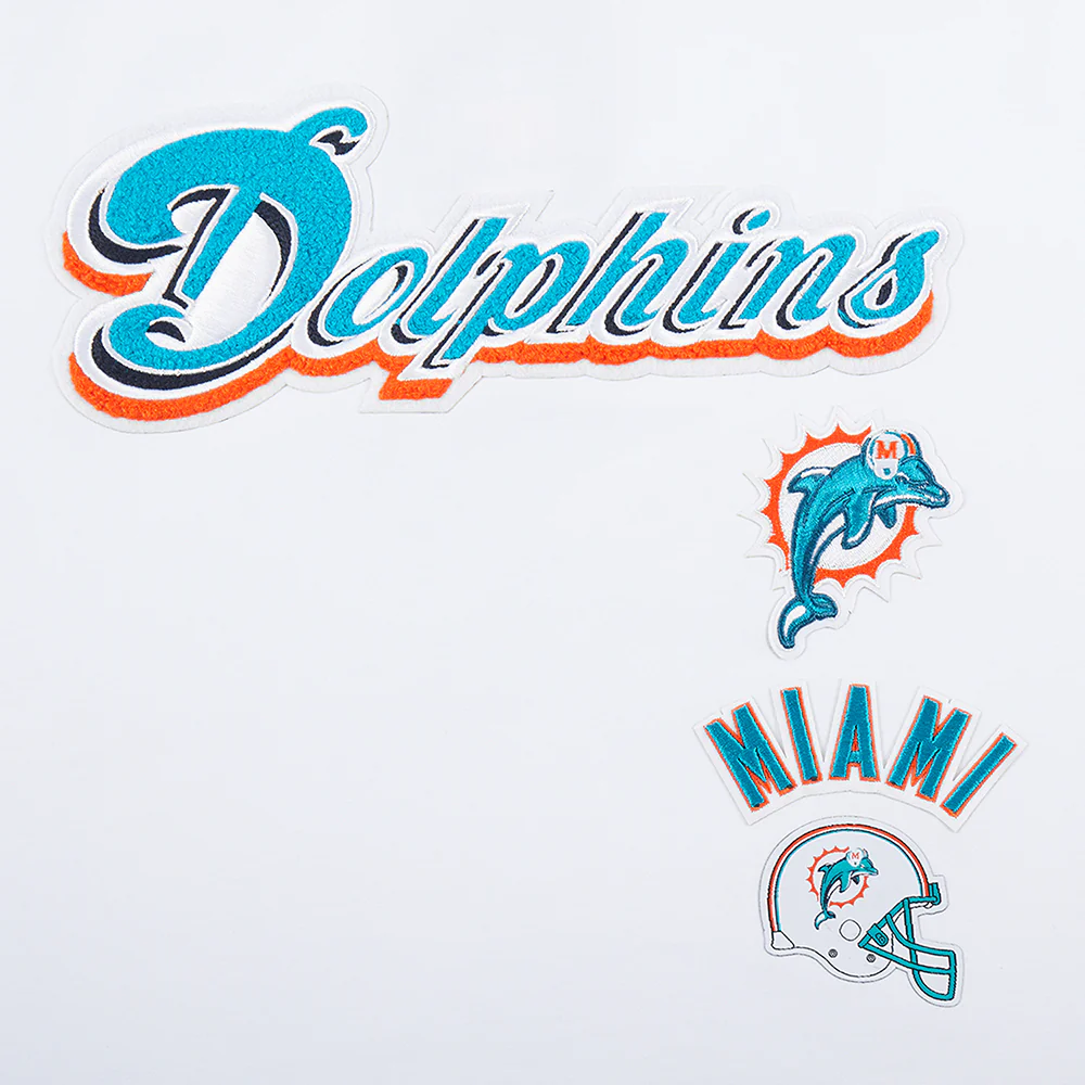 NFL MIAMI DOLPHINS RETRO CLASSIC WOMEN'S BOXY TEE (WHITE) - Image 5