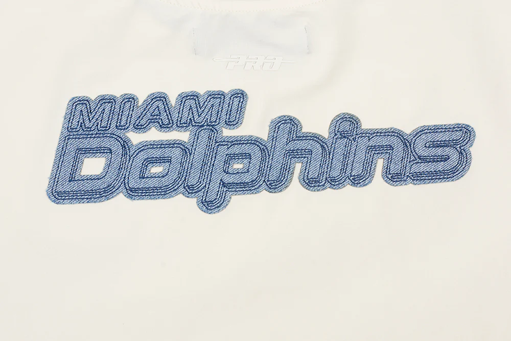 NFL MIAMI DOLPHINS VARSITY BLUES WOMEN'S BOXY TEE (LINEN) - Image 6