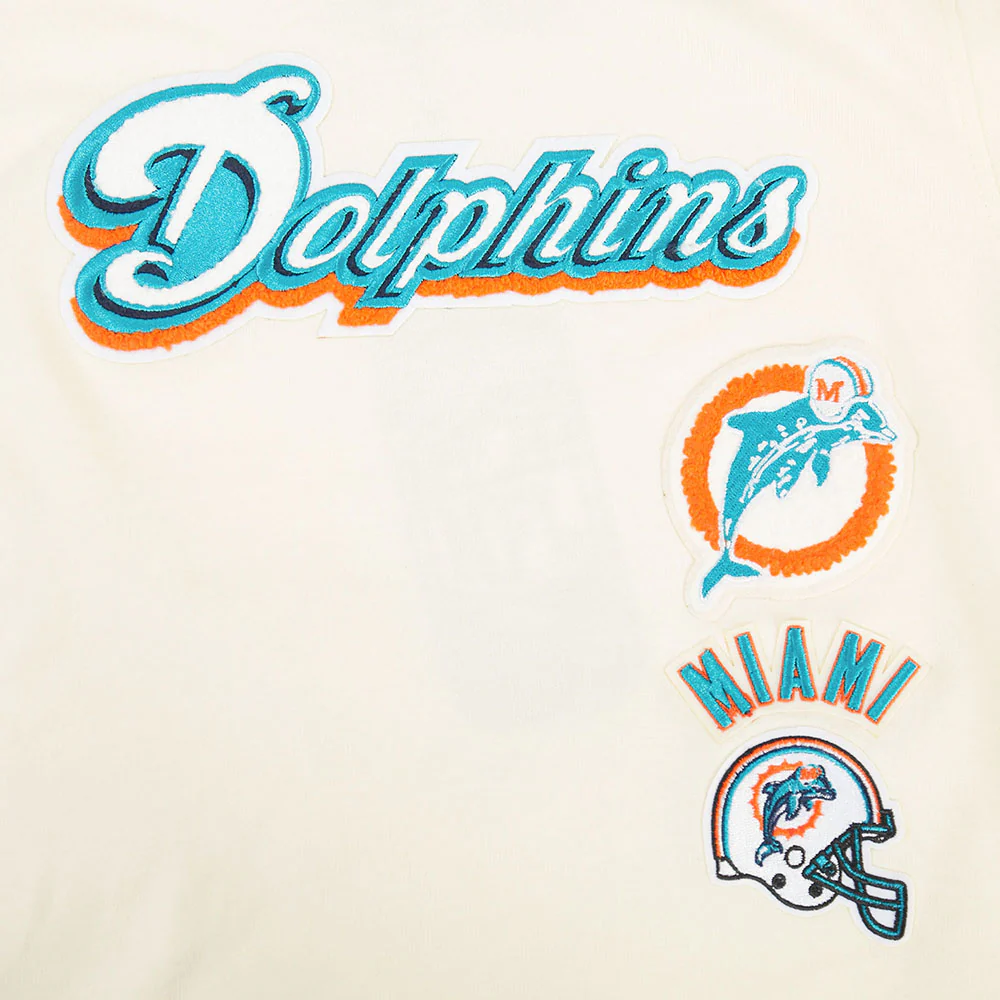 NFL MIAMI DOLPHINS RETRO CLASSICS BIG BOY'S SS STRIPED RIB TEE (EGGSHELL/ BLACK) - Image 12