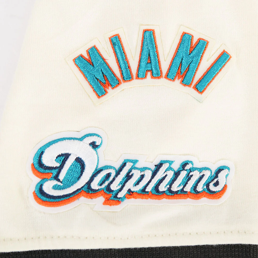 NFL MIAMI DOLPHINS RETRO CLASSICS BIG BOY'S SS STRIPED RIB TEE (EGGSHELL/ BLACK) - Image 8