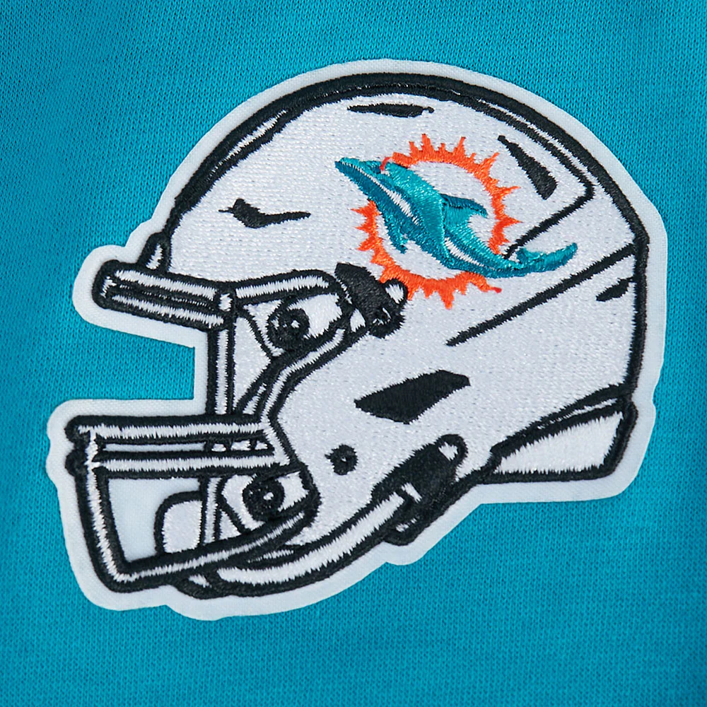 NFL MIAMI DOLPHINS CLASSIC BIG GIRL'S FLEECE CREWNECK (TEAL) - Image 6