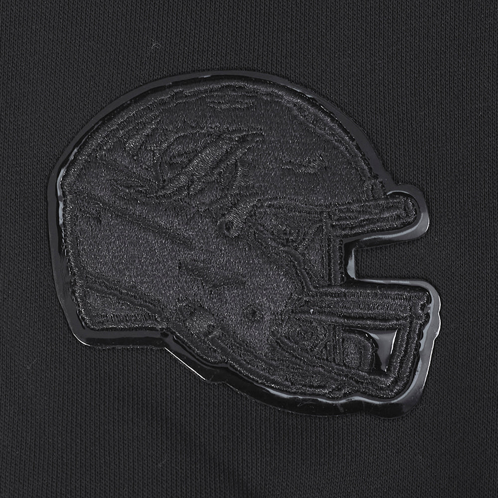 NFL MIAMI DOLPHINS TRIPLE BLACK WOMEN'S FLEECE PULLOVER HOODIE (TRIPLE BLACK) - Image 12
