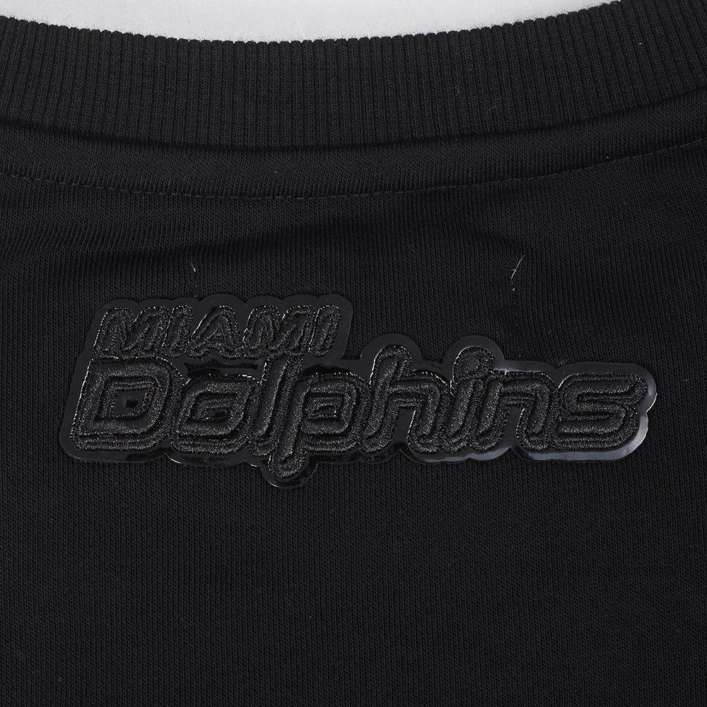 NFL MIAMI DOLPHINS TRIPLE BLACK WOMEN'S FLC CREWNECK (TRIPLE BLACK WOMEN'S) - Image 14