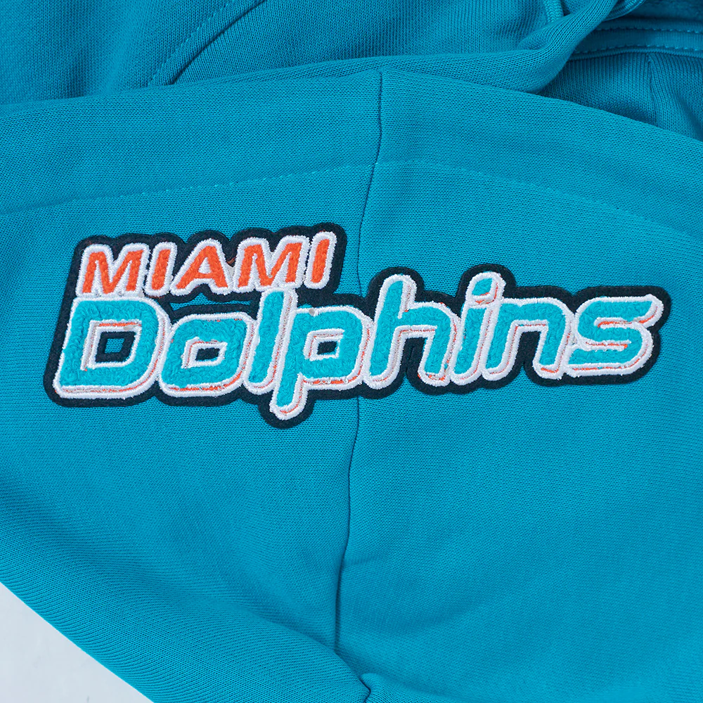 NFL MIAMI DOLPHINS CLASSIC WOMEN'S FLEECE PULLOVER HOODIE (TEAL) - Image 5