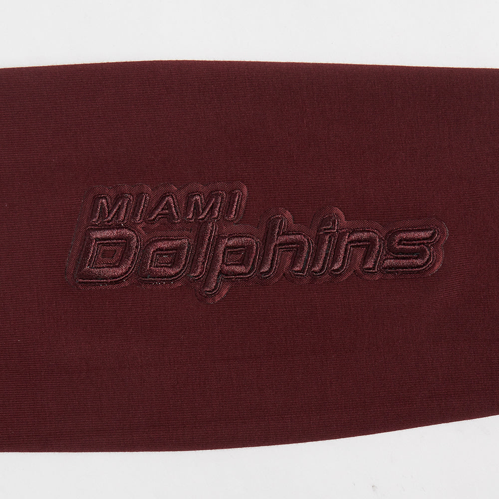 NFL MIAMI DOLPHINS NEUTRAL HIGH WAIST JERSEY LEGGING (WINE) - Image 6