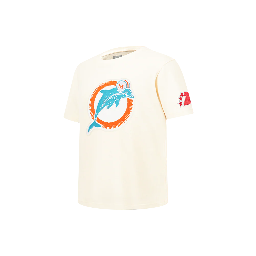 NFL MIAMI DOLPHINS RETRO CLASSIC LITTLE BOY'S SS TEE (EGGSHELL) - Image 3