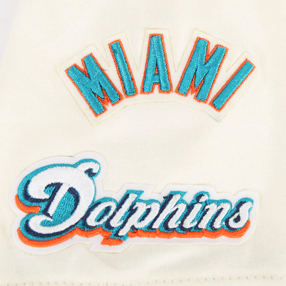 NFL MIAMI DOLPHINS RETRO CLASSIC LITTLE BOY'S SS TAPING TEE (EGGSHELL/ BLACK) - Image 6