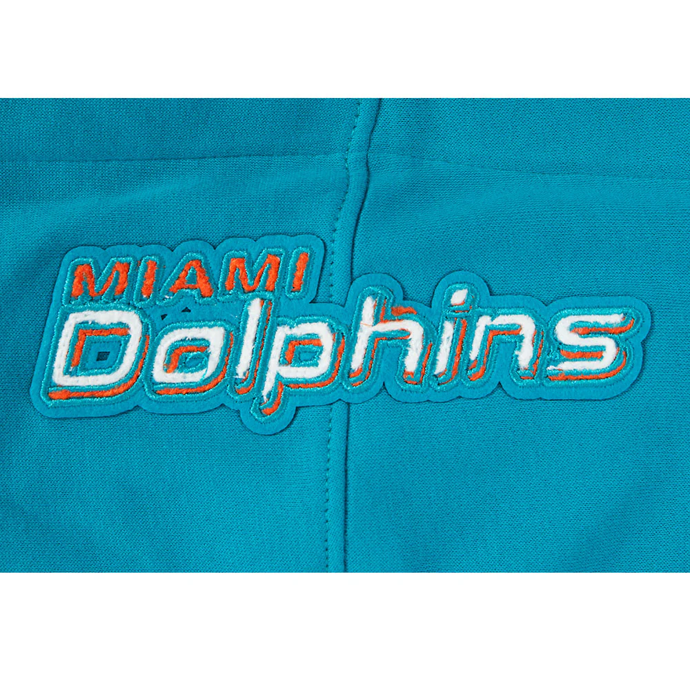 NFL MIAMI DOLPHINS CLASSIC CHENILLE LITTLE BOY'S FLEECE PO HOODIE (TEAL) - Image 5