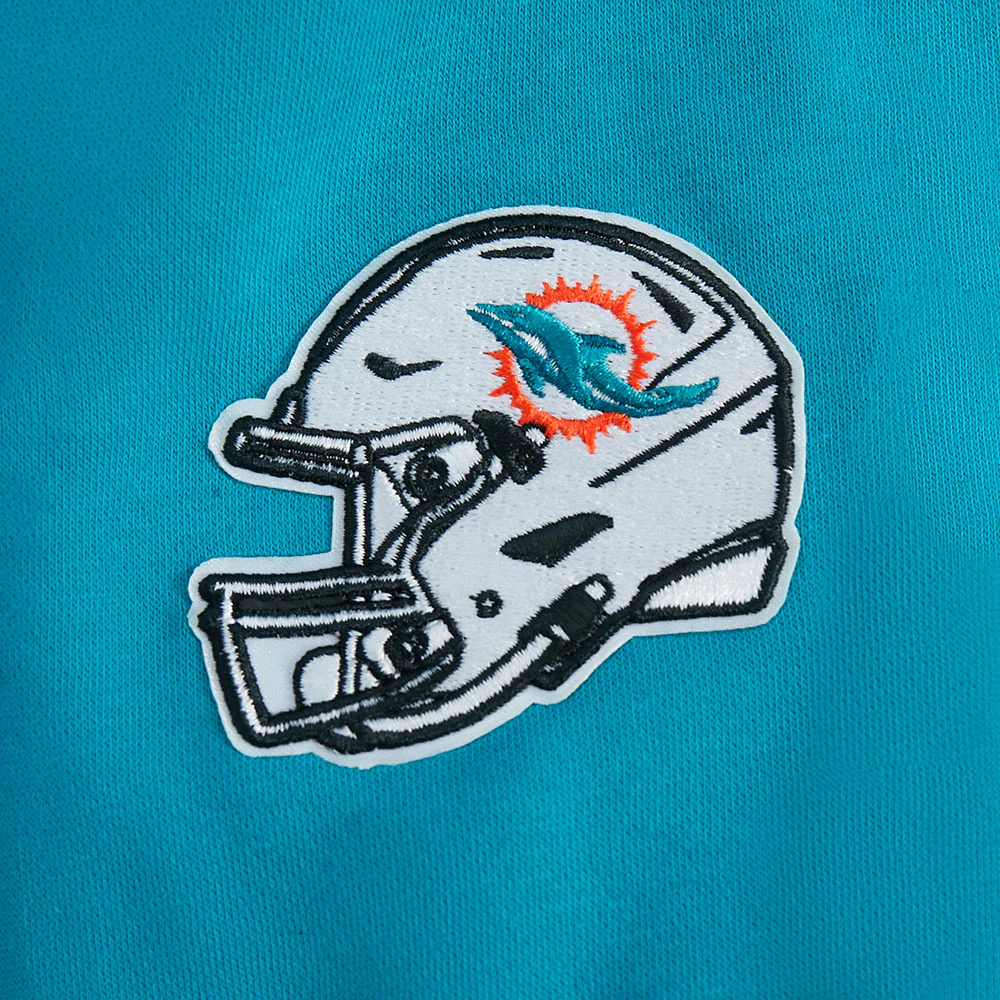 NFL MIAMI DOLPHINS CLASSIC CHENILLE LITTLE BOY'S FLEECE PO HOODIE (TEAL) - Image 7