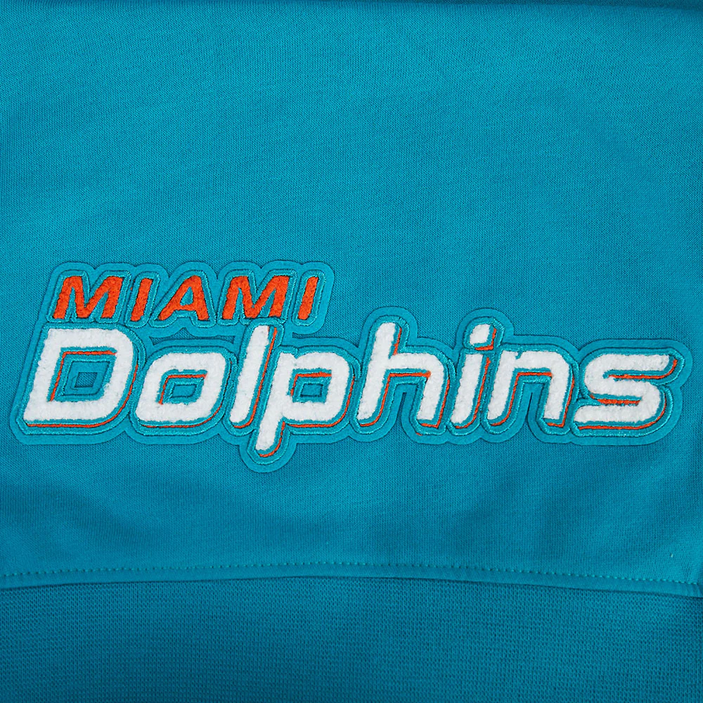 NFL MIAMI DOLPHINS CLASSIC LITTLE GIRL'S FLEECE FULL ZIP HOODIE (TEAL) - Image 7