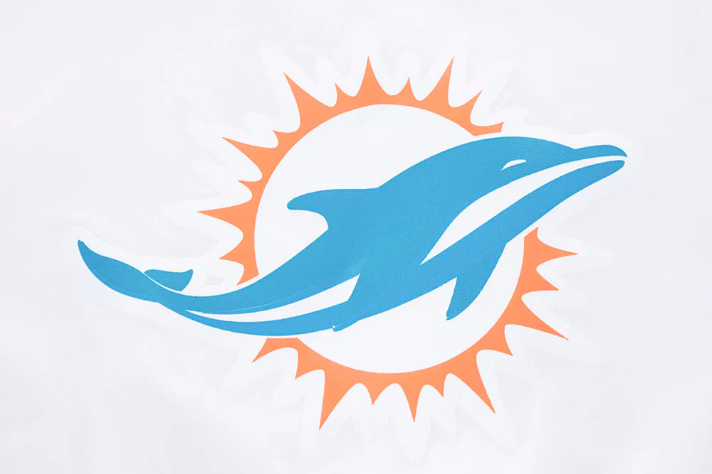 NFL MIAMI DOLPHINS CLASSIC WOMEN'S SATIN JACKET (WHITE) - Image 8
