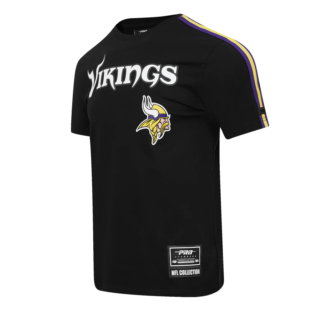 NFL MINNESOTA VIKINGS CLASSIC MESH MEN'S SJ STRIPED TEE (BLACK/PURPLE) - Image 3