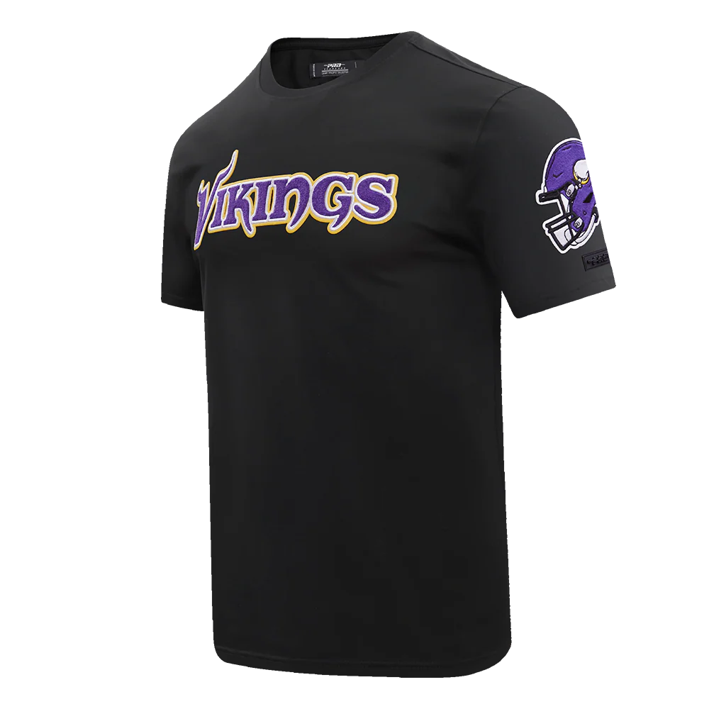 NFL MINNESOTA VIKINGS CLASSIC CHENILLE MEN'S   TEE (BLACK) - Image 2