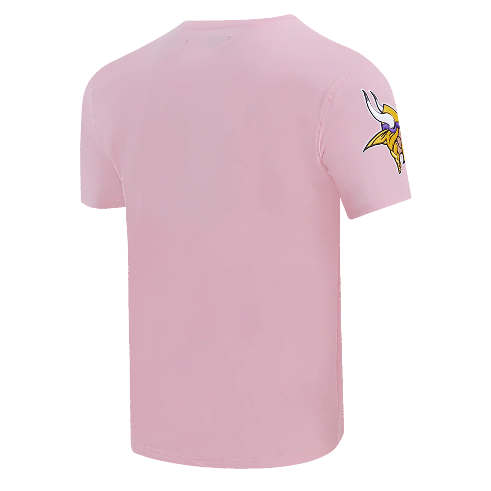 NFL MINNESOTA VIKINGS CLASSIC CHENILLE SINGLE JERSEY TEE (PINK) - Image 3
