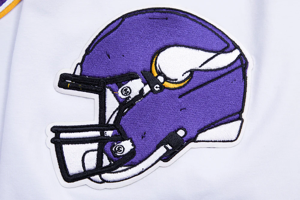 NFL MINNESOTA VIKINGS CLASSIC CHENILLE SINGLE JERSEY TEE (WHITE) - Image 6