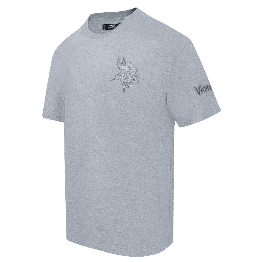 NFL MINNESOTA VIKINGS NEUTRAL MEN'S DROP SHOULDER TEE (DARK HEATHER GRAY) - Image 2