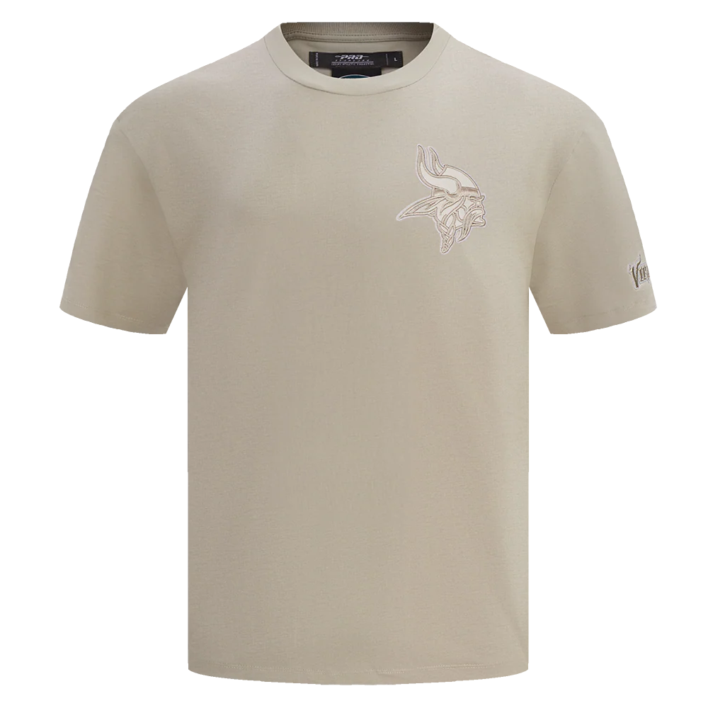 NFL MINNESOTA VIKINGS NEUTRAL MEN'S DROP SHOULDER TEE (TAUPE)