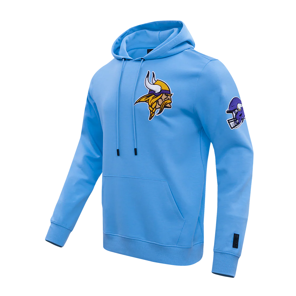 NFL MINNESOTA VIKINGS CLASSIC CHENILLE DOUBLE KNIT PULLOVER HOODIE (UNIVERSITY BLUE) - Image 2