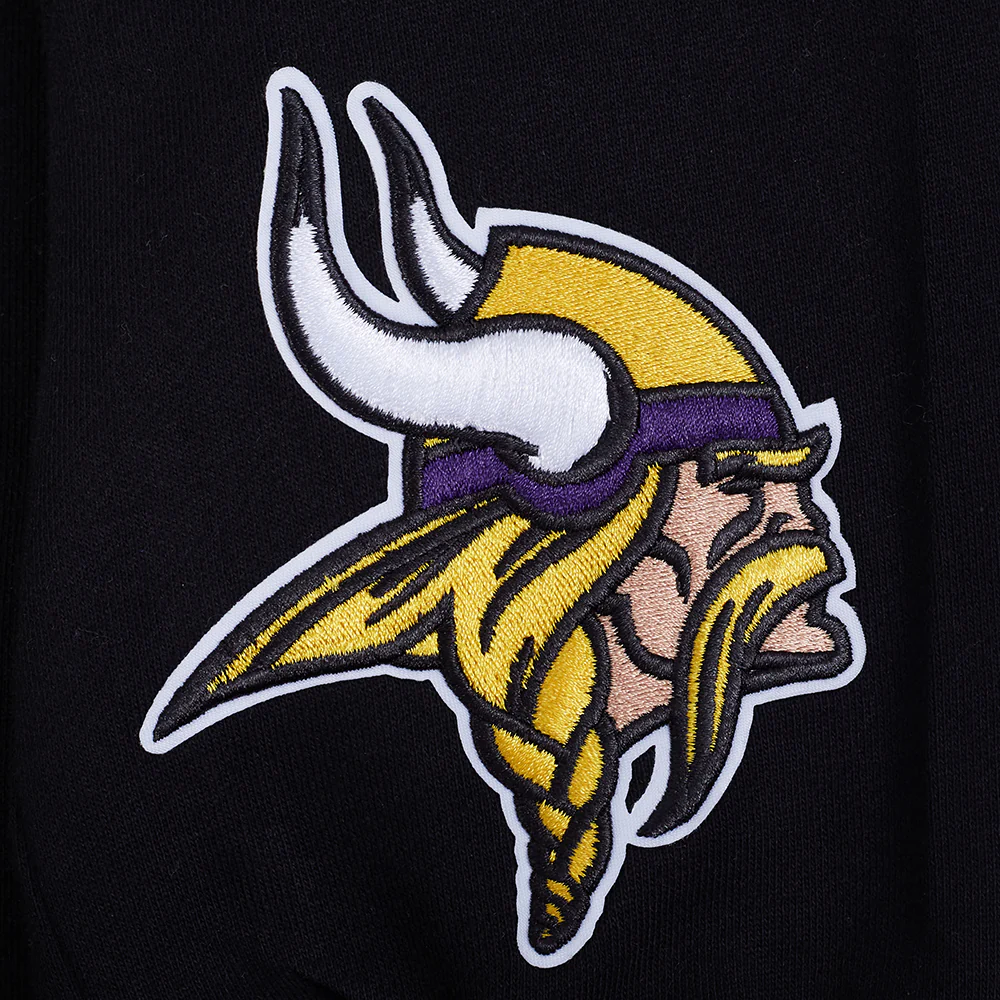 NFL MINNESOTA VIKINGS MASHUP MEN'S RIB CREWNECK (BLACK/PURPLE) - Image 14