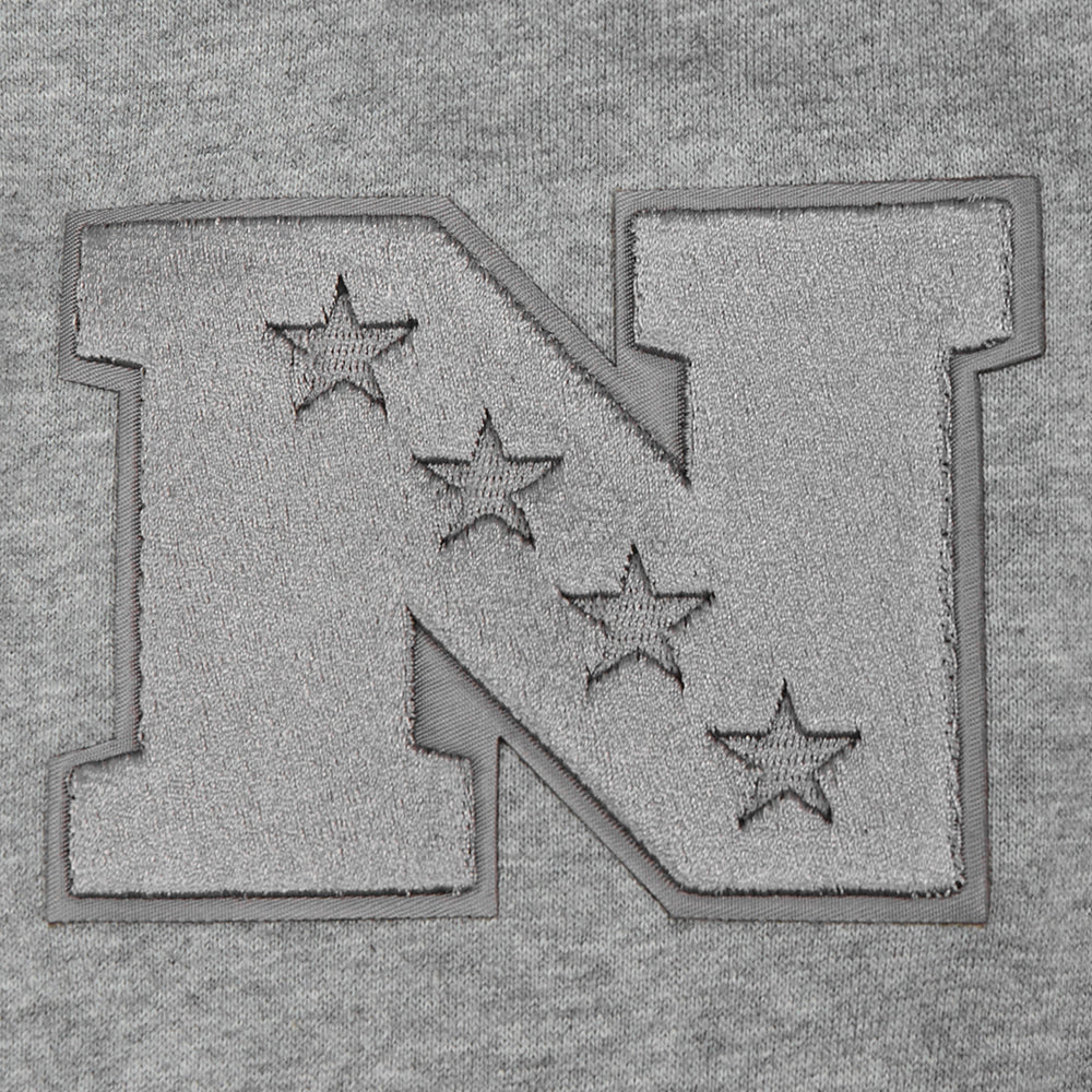 NFL MINNESOTA VIKINGS NEUTRAL MEN'S DROP SHOULDER PULLOVER HOODIE (DARK HEATHER GRAY) - Image 6