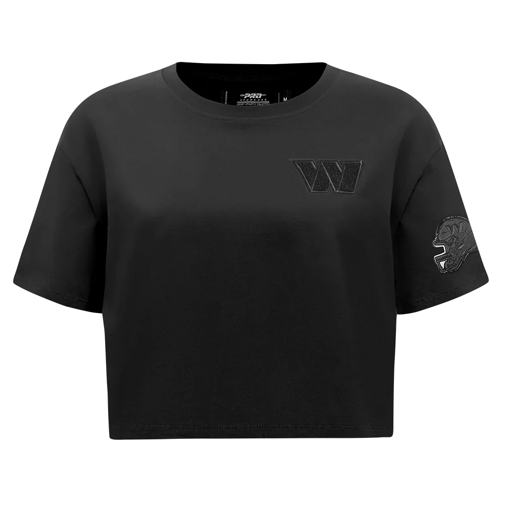NFL MINNESOTA VIKINGS TRIPLE BLACK WOMEN'S SINGLE JERSEY BOXY TEE (TRIPLE BLACK WOMEN'S)