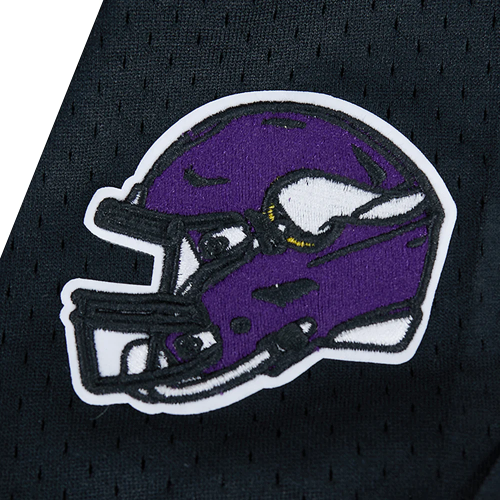 NFL MINNESOTA VIKINGS CLASSIC BIG BOY'S MESH BUTTON DOWN SHIRT (BLACK/PURPLE) - Image 5
