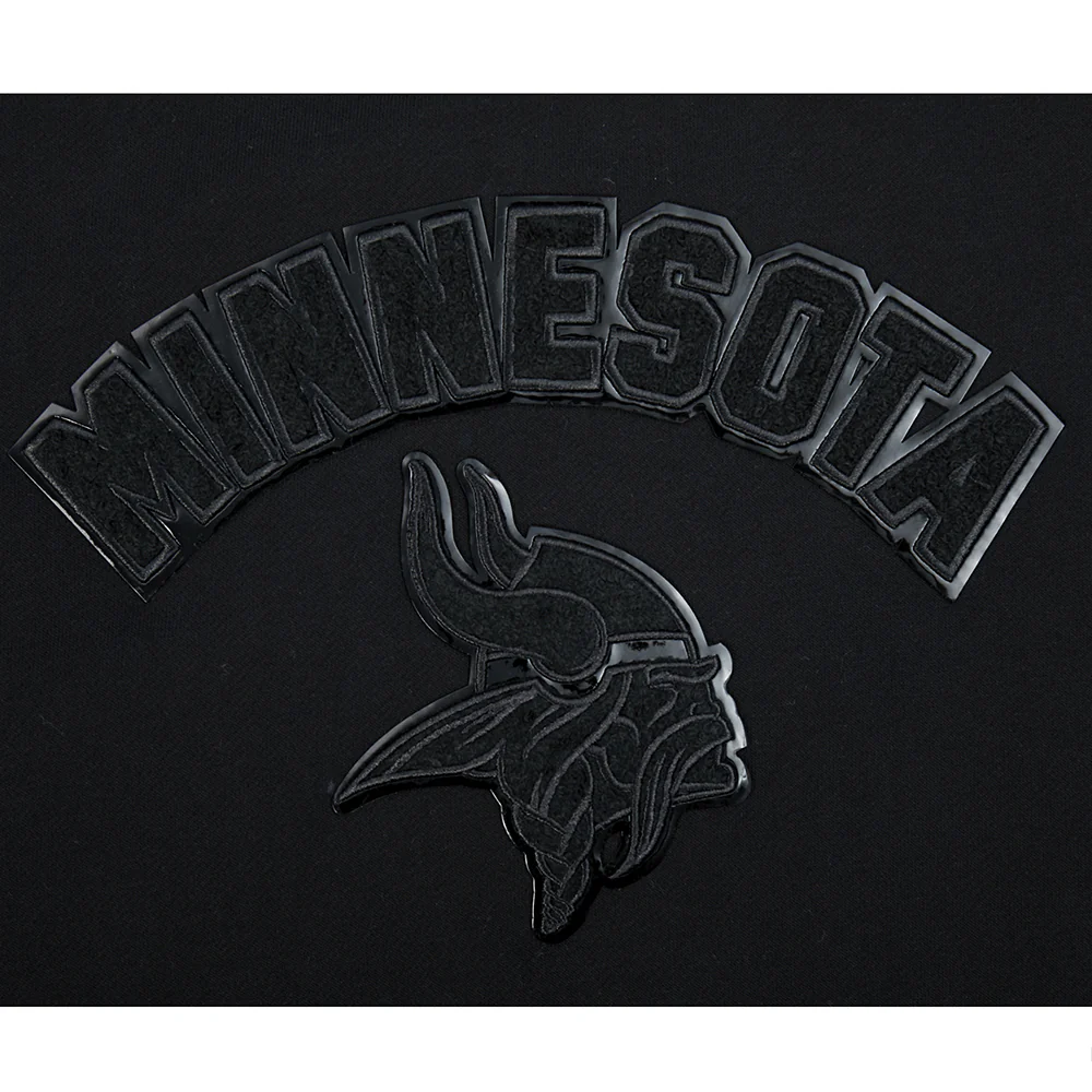 NFL MINNESOTA VIKINGS TRIPLE BLACK WOMEN'S FLC CREWNECK (TRIPLE BLACK WOMEN'S) - Image 6